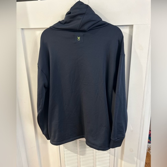 Dudley Stephen’s funnel turtleneck navy sweater - Picture 2 of 5